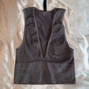 Urban Outfitters Ribbed Tank- Gray